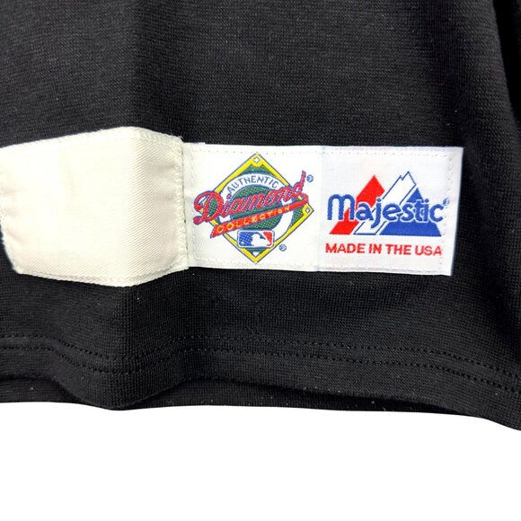 Vtg Majestic Diamond Collection Tampa Bay Devil Rays Shirt XXL Black Turtleneck - Picture 7 of 12